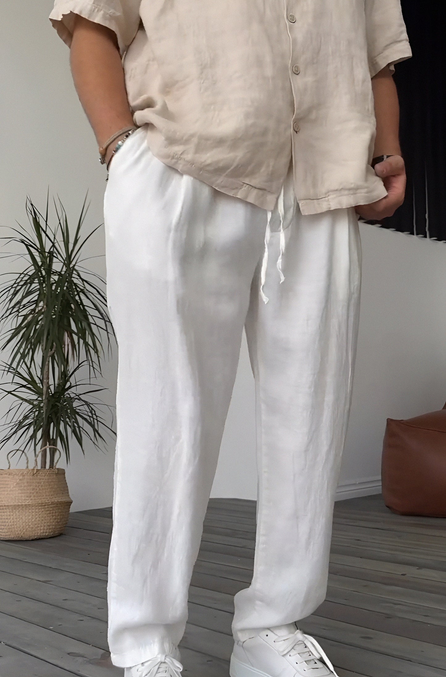 Pantaloni din in H103