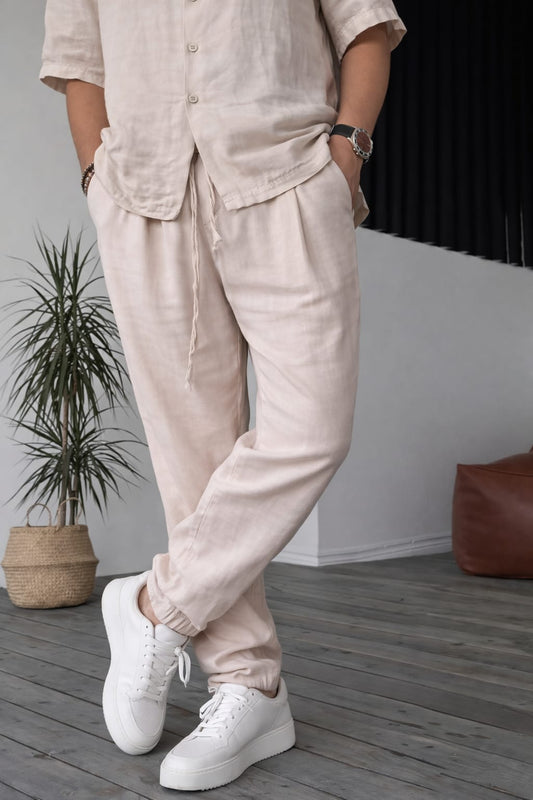 Pantaloni din in H105
