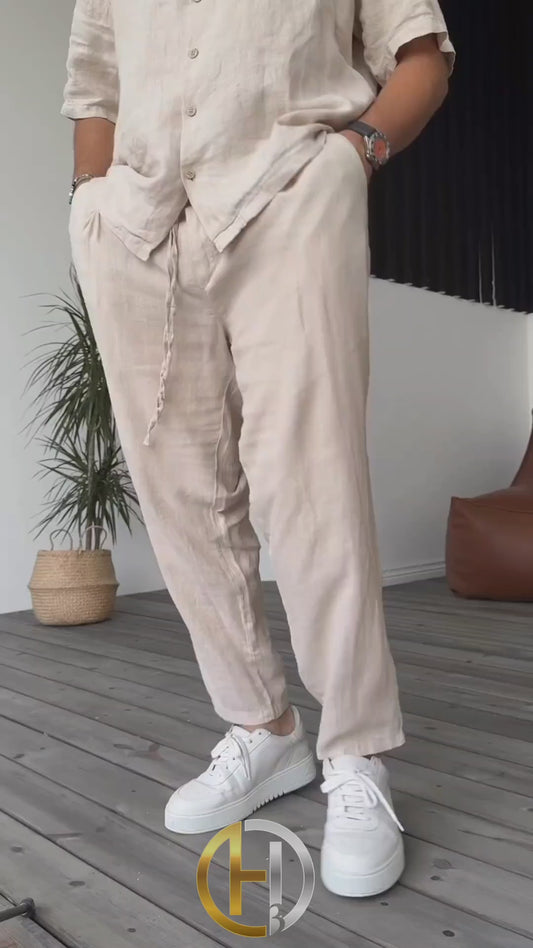 Pantaloni din in H105